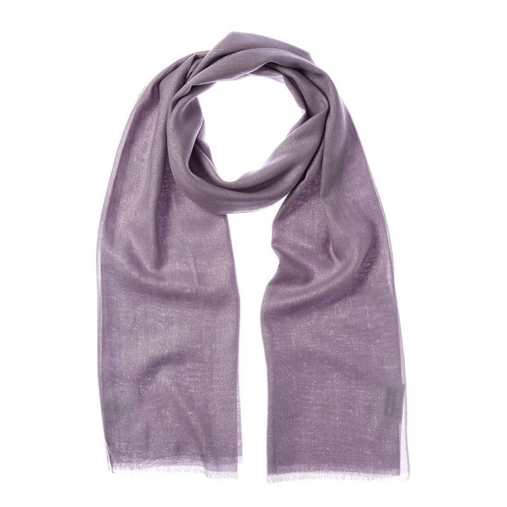 Brunello Cucinelli Cashmere & Silk-Blend Scarf, Purple